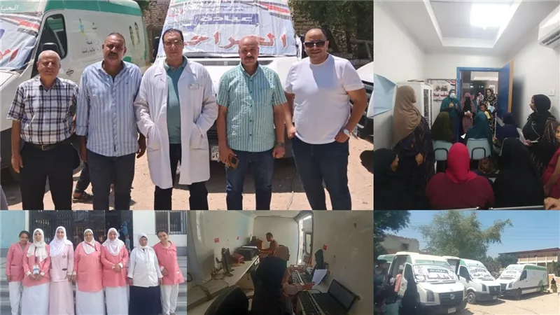 3700 خدمة طبية قدمتها قافلة حياة كريمة لاهالى جزيرة أبو صالح بناصر بنى سويف 