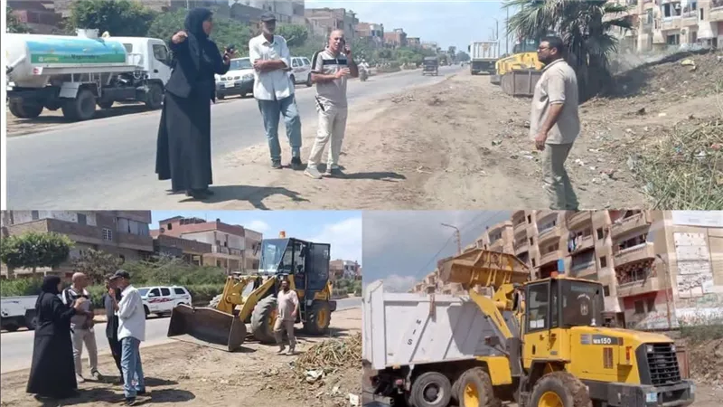 حملات نظافة مكثفة وصيانة 313 كشاف إنارة في بيلا بكفر الشيخ | صور