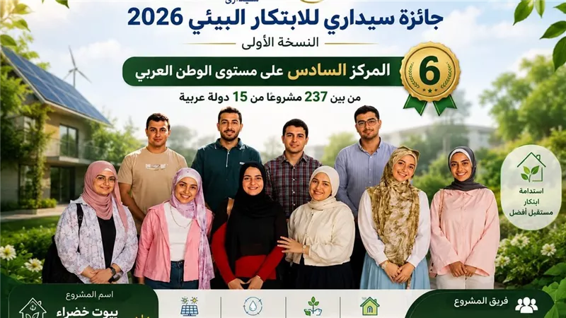 طلاب جامعة المنوفية يحصدون المركز السادس عربيًا بجائزة الابتكار البيئي 2026