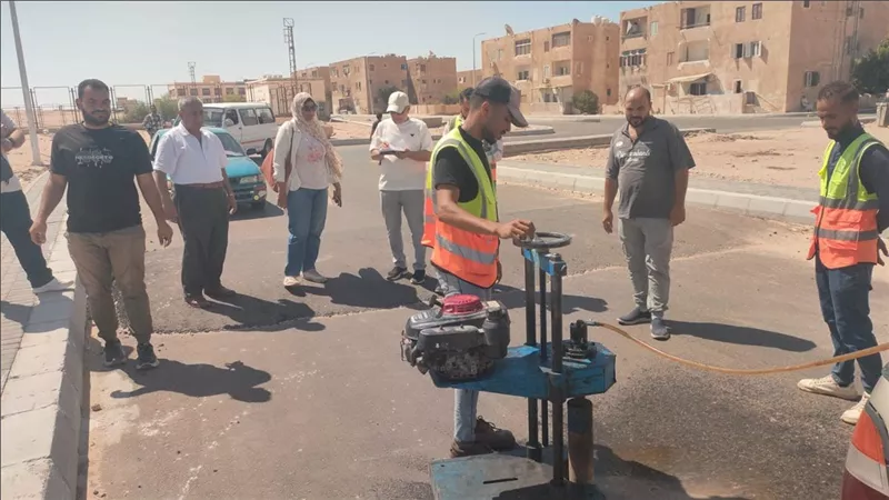 استلام ابتدائي لأعمال خطة الطرق بمدينة طور سيناء للعام المالي 2025/2026