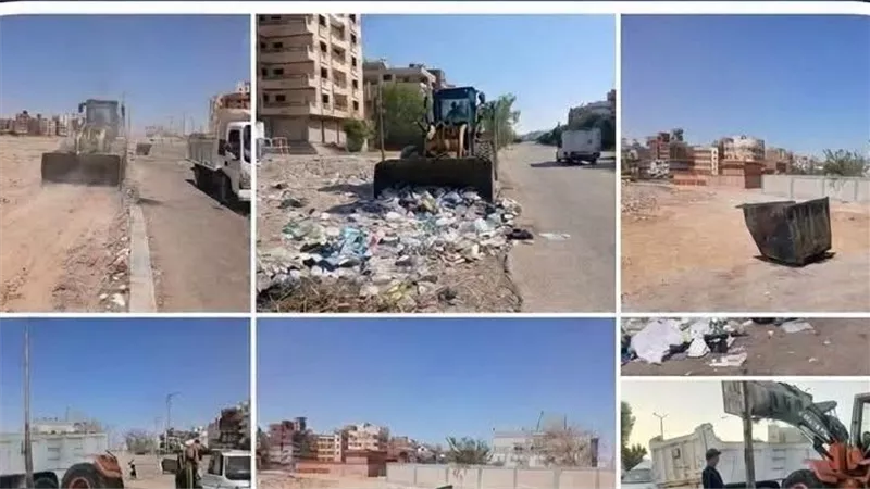 جهود مكثفة لأعمال النظافة ورفع المخلفات بنطاق حي فيصل بالسويس