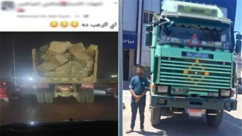 القبض على سائق نقل لوضع حمولة أزيد من المقررة بالقاهرة