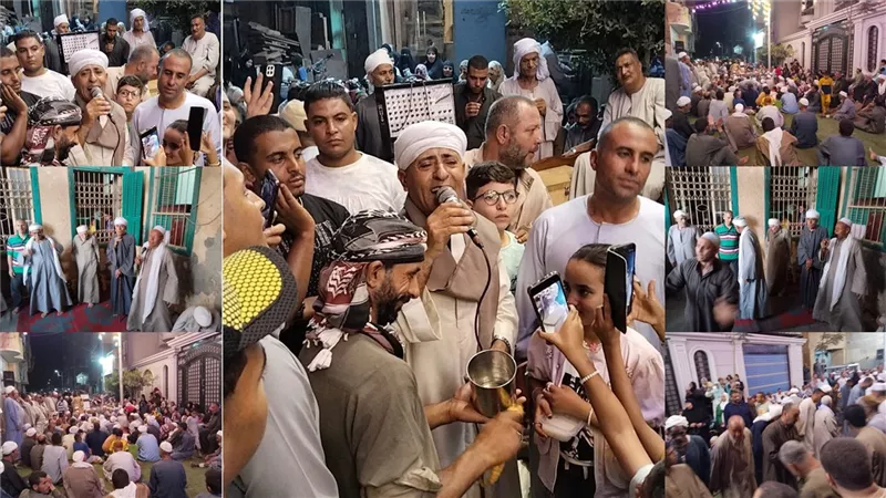 أجواء روحانية...الآلاف يحتفلون بالمولد النبوي الشريف بقمبش ببنى سويف