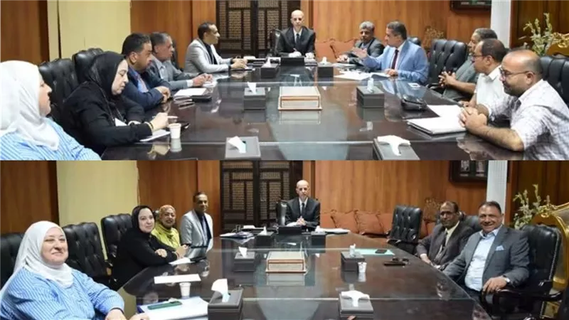 جامعة بني سويف تبحث صيانة المنشآت وآليات نقل وندب أعضاء هيئة التدريس