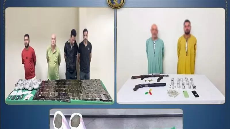مصرع ٥ عناصر شديدة الخطورة بالقليوبية وضبط نصف طن مخدرات و32 ألف قرص و١٣٩ سلاح