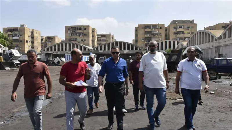 نائب محافظ بورسعيد يتفقد إدارة المركبات و الجراج العمومي لمتابعة أعمال إصلاح 
