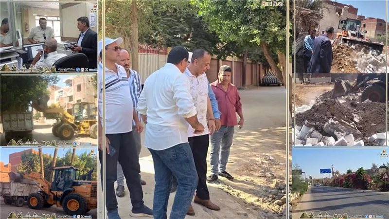 بنى سويف |إزالة تعديات ضمن الموجة 30 وتطهير ترع ومصارف بعدة قرى