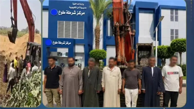مشاجرة بين عائلتين بالمعدات الثقيلة في القليوبية والشرطة تلقي القبض عليهم