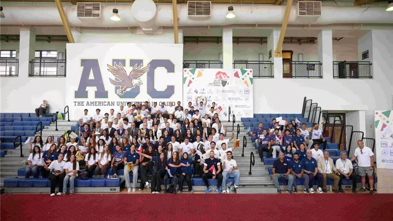 الجامعة الأمريكية تحتفل بوصول شُعلة الدورة الثانية عشرة للألعاب الإفريقية 