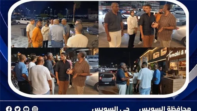 حملة مكبرة لإزالة الإعلانات واللافتات المخالفة بشوارع وميادين حي السويس
