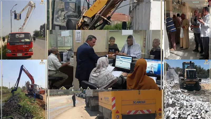 حملات مكثفة للنظافة وإزالة التعديات ومخالفات البناء في مراكز بني سويف