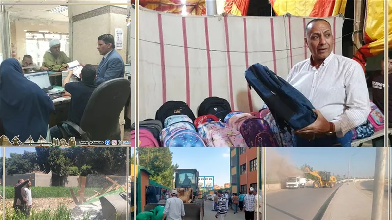 حملات مكثفة ببني سويف لإزالة التعديات ومتابعة جاهزية المدارس والخدمات |صور
