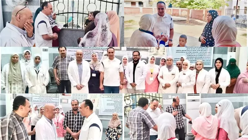 بنى سويف|مكافأة للعاملين بالملاحية وإحالة متغيبين بوحدة منشأة عاصم للتحقيق 