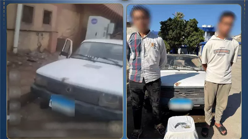 ضبط عاطلين بحوزتهما مخدر وسلاح أبيض بعد تداول فيديو لتعاطيهما المخدرات بدمياط