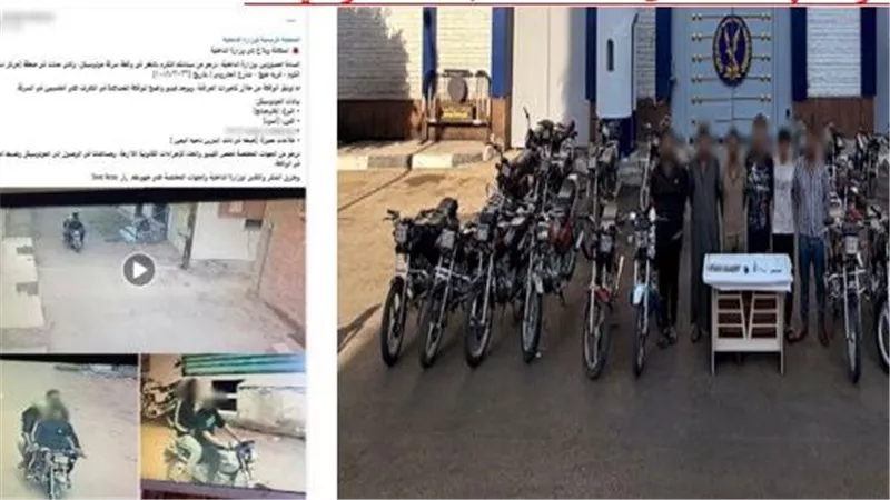 ضبط تشكيل عصابي تخصص في سرقة الدراجات النارية وارتكب 31 واقعة بالمنوفية