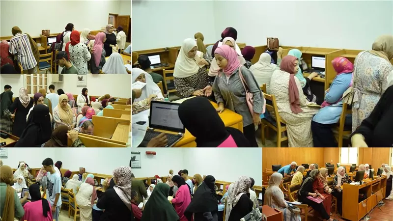 3 معامل رقمية بجامعة بنى سويف لتسجيل رغبات طلاب الشهادات الفنية |تفاصيل وصور 