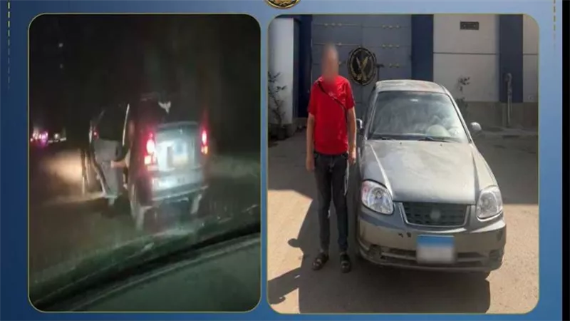 ضبط قائد سيارة ببني سويف لقيامه بحركات استعراضية بالطريق