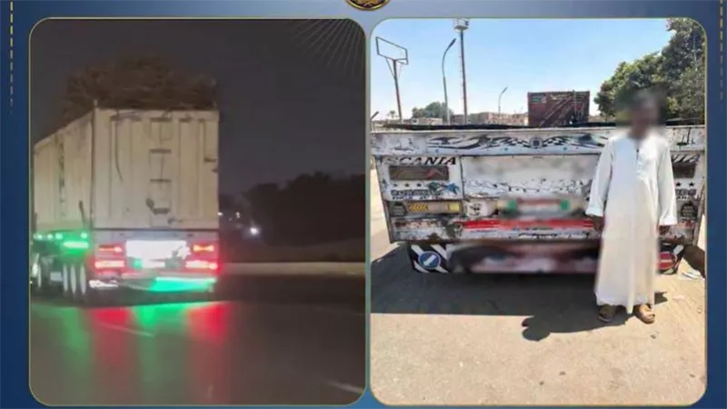 ضبط قائد سيارة نقل لقيادته برعونة وتحميل حمولة زائدة بالإسماعيلية