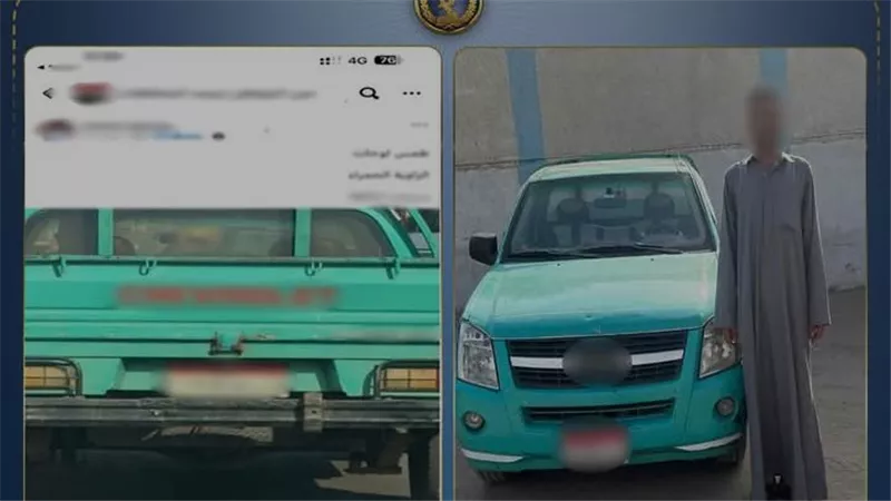 طمس اللوحة الخلفية لتفادي المخالفات.. سقوط سائق سيارة نقل بطوخ