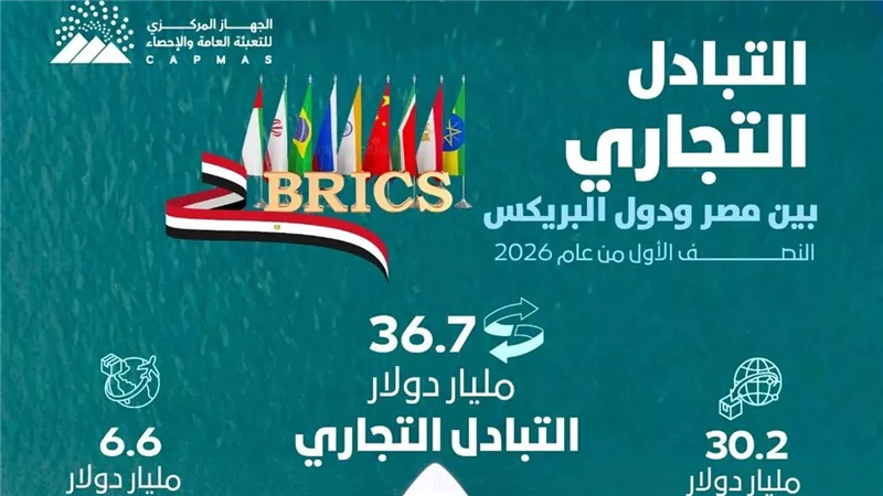 36.7 مليار دولار تبادلًا تجاريًا بين مصر ودول البريكس خلال 6 أشهر.. والصين تتصدر الواردات