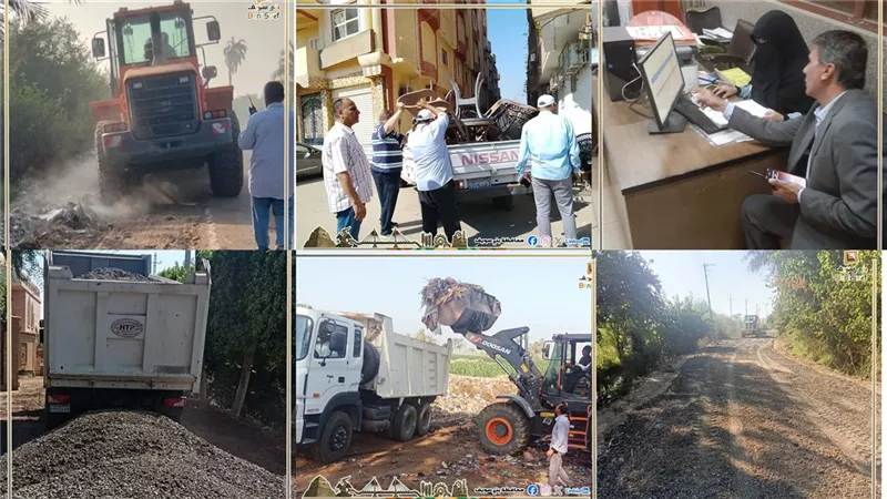 رفع مئات الاشغالات بسمسطا وببا ومتابعة أعمال قوافل وحملات بمراكز بنى سويف |صور