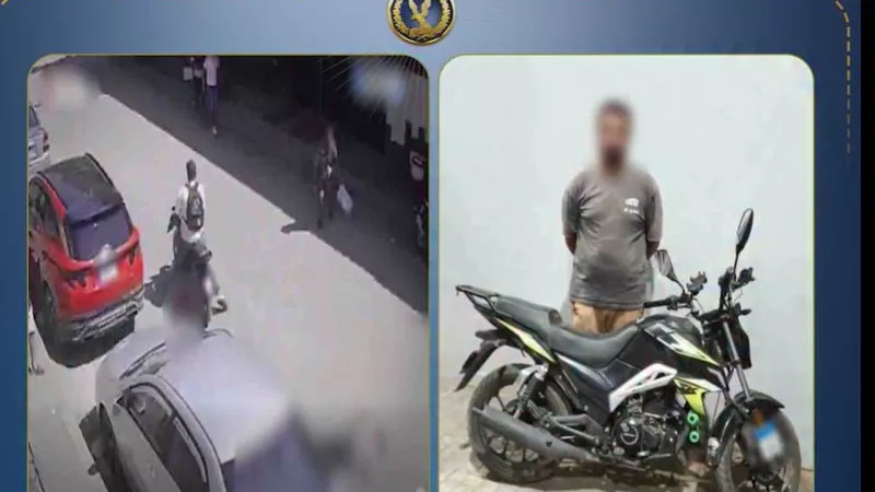 موتوسيكل خبط ست وهرب..الأمن يضبط السواق بعد انتشار فيديو الحادث بالجيزة