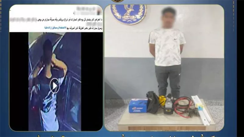 سارق محتويات السيارات ببورسعيد يسقط بعد تداول فيديو يكشف جرائمه