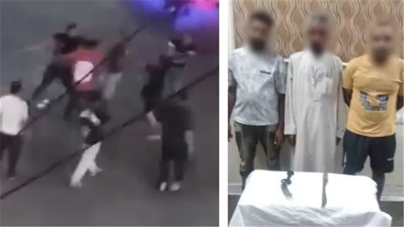 فيديو مشاجرة بالأسلحة البيضاء يكشف خلافات جيرة وينتهي بضبط المتهمين بالبحيرة
