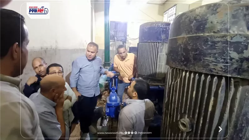 رئيس مياه الفيوم يتابع أعمال تطوير ورفع كفاءة عنابر طلمبات محطة مياه أبو جندير
