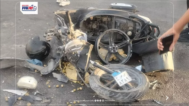 مصرع قائد موتوسيكل في حادث تصادم بالإسكندرية.. كان يحمل البيض والفاكهة لأولاده
