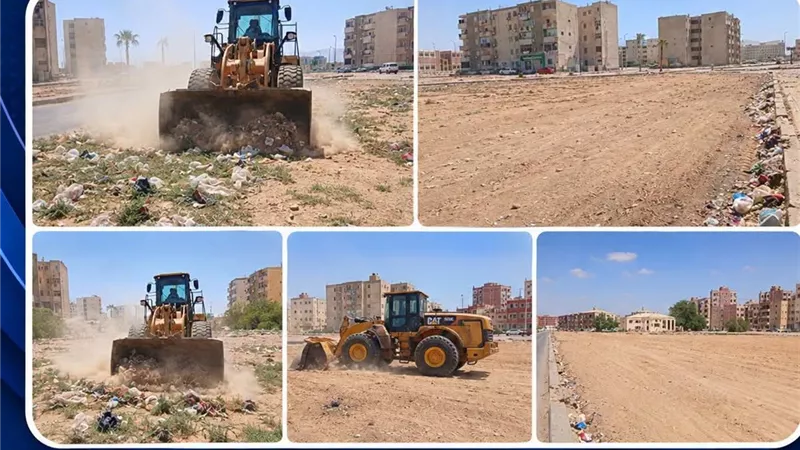 تكثيف أعمال النظافة ورفع كفاءة الإنارة بحي الجناين بالسويس