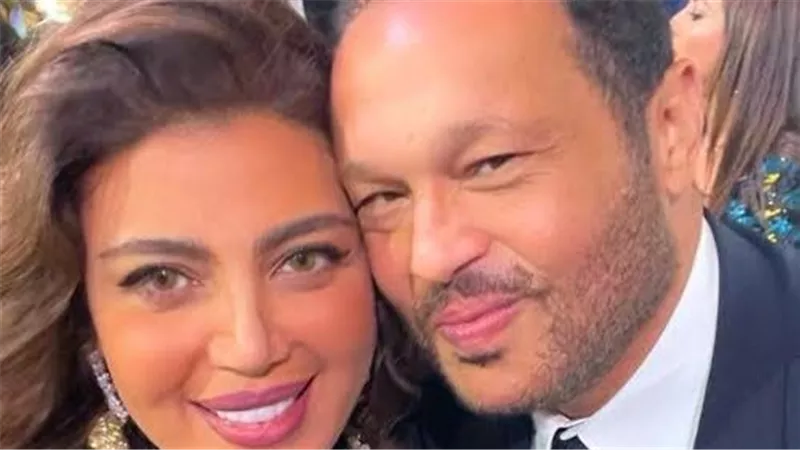 ريهام حجاج وزوجها رجل الأعمال محمد حلاوة