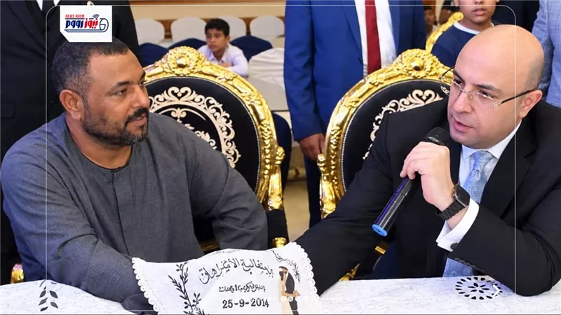 محافظ الفيوم يشهد عقد قران وزفاف إحدى الفتيات اليتيمات من الأولى بالرعاية