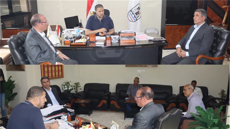 سكرتير عام بنى سويف يبحث موقف ومُستجدات المتغيرات المكانية بمركز ناصر |صور