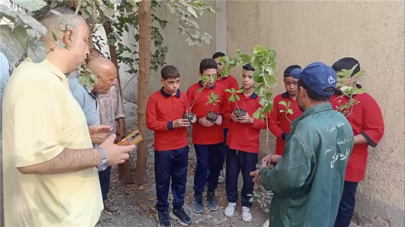مدارس الجيزة تطلق حملات للتوعية البيئية وتدريب الطلاب على زراعة الأشجار