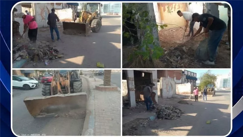 بدء أعمال إعادة الشيء إلى أصله وصيانة الطرق بشوارع حي الأربعين بالسويس