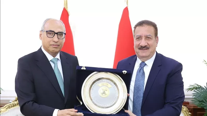 رئيس مجلس الدولة يضع حجر أساس مجمع المحاكم الجديد ببورسعيد
