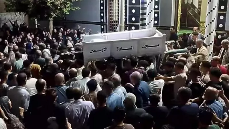 حزن في كفر رماح .. تشييع جثمان أمين شرطة المنوفية  لمثواه الأخير