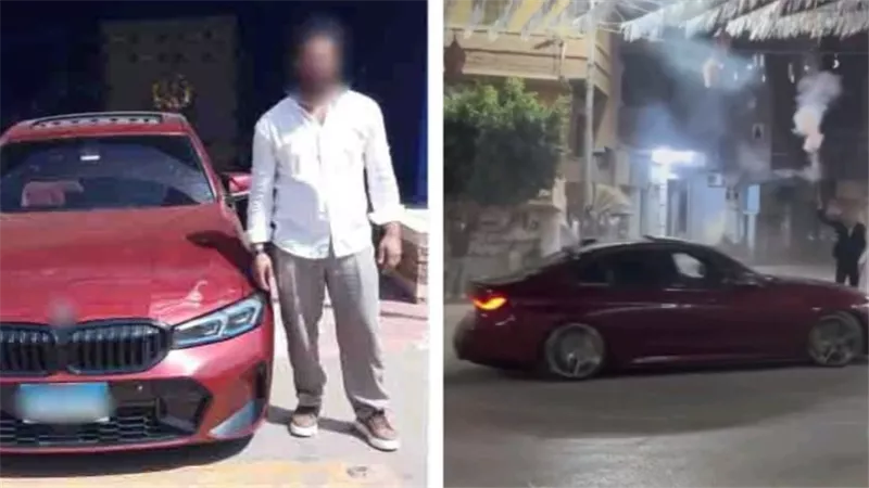 ضبط قائد سيارة لقيامه بحركات استعراضية خلال حفل زفاف بالمنوفية