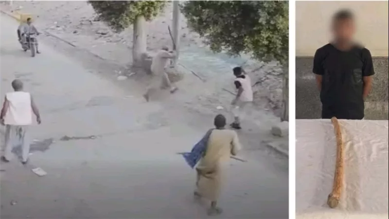 كشف ملابسات فيديو مشاجرة بالعصي الخشبية في أسيوط وضبط المتهم