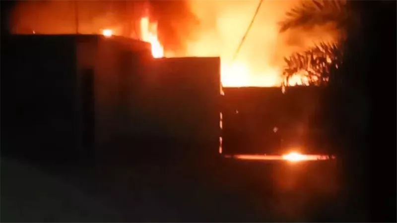 السيطرة على حريق فى مصنع بلاط بقرية الرمالي بالمنوفية