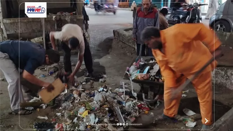 حملات للنظافة ورفع الإشغالات وتحسين المظهر الحضاري بمركز ومدينة أبشواي