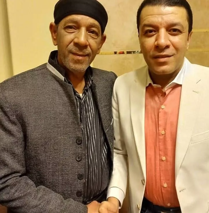 مصطفى كامل والمطرب الشعبي حمدي سلامة