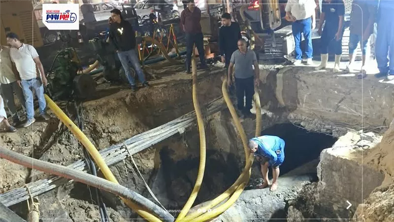 سكرتيرعام الفيوم يتفقد أعمال إحلال وتجديد خط مياه الشرب الناقل 1000مم بالمدابغ