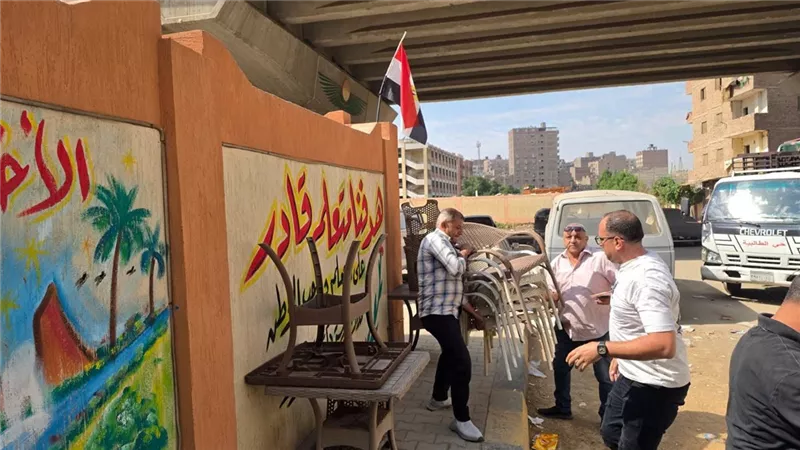 تحركات عاجلة من محافظ الجيزة بالهرم والطالبية.. غلق مقاهٍ مخالفة ورفع الإشغالات