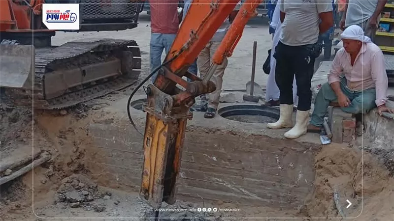 مياه الفيوم تسابق الزمن لإنهاء أعمال إحلال وتجديد خط مياه الشرب بمنطقة المدابغ