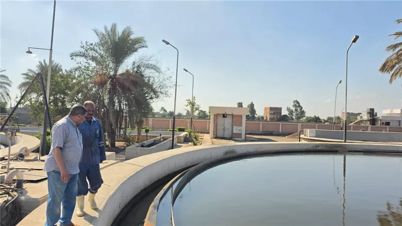 رئيس شركة مياه المنوفية يتابع سير العمل بمحطات فرع أشمون