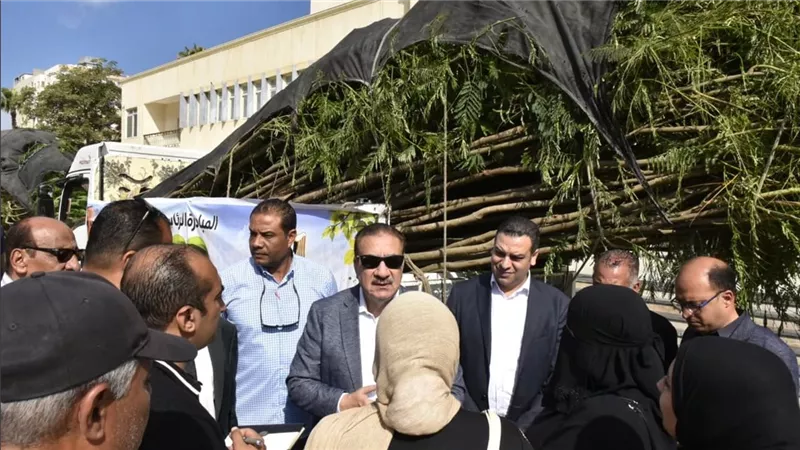 تمهيدًا لزراعتها بالشوارع.. بورسعيد تتسلم 1000 شجرة من «البونسيانا والجاكرندا»