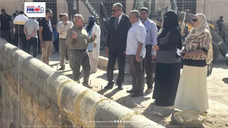 إعادة تركيب الأحجار الساقطة من قنطرة خوند أصلباي الأثرية بالفيوم