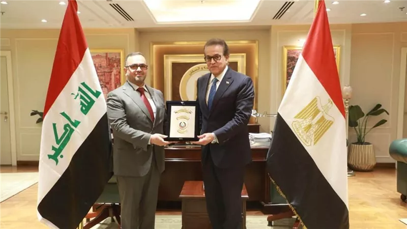 وزير الصحة يبحث مع نظيره العراقي تعزيز التعاون الصحي وتوطين صناعة الأدوية